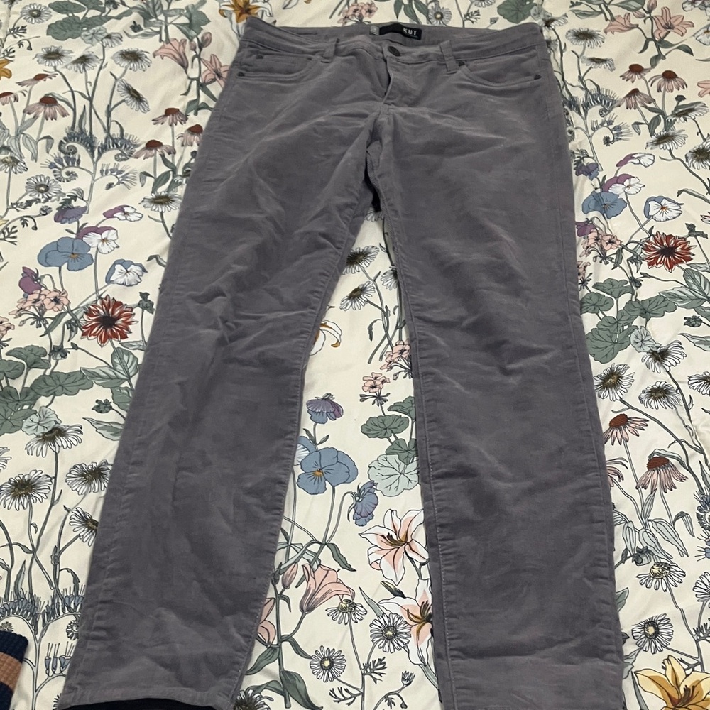 Kut from the Kloth Light Gray Corduroy Pants